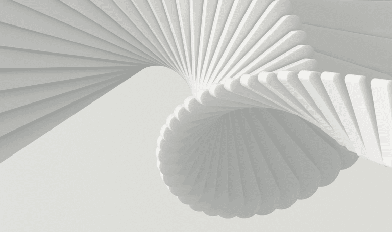 White architectural spiral structure