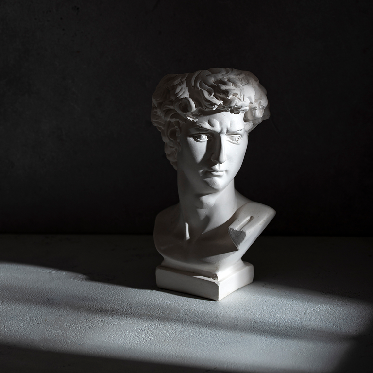Classical white bust sculpture